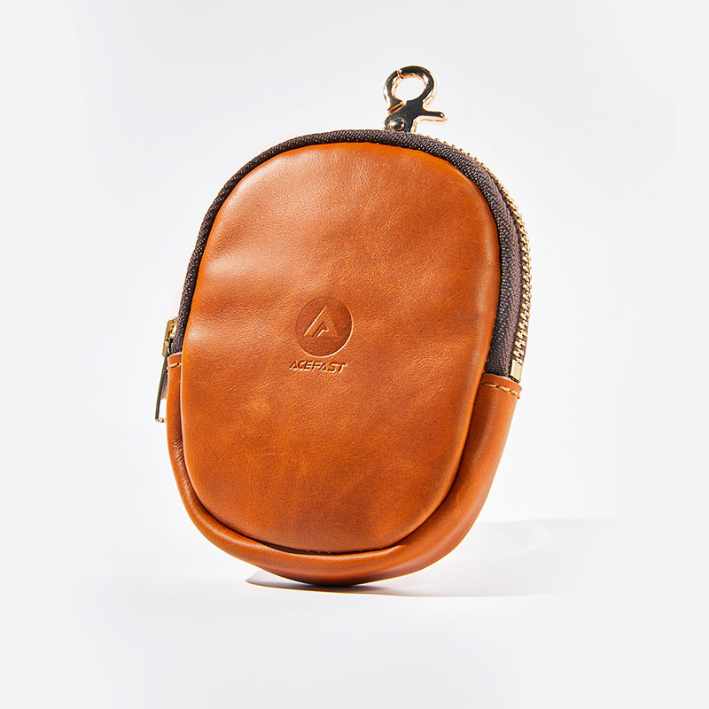 Premium Top-Grain Leather Case for Acefit Air & Pro – Compact, Durable Headphone Pouch with Brass Hook & Custom Zipper